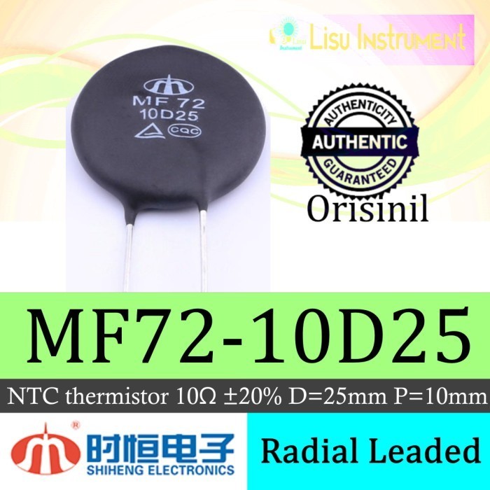 (Expert) MF72 10D25 Power NTC Thermistor Radial Leaded D=25mm P=10mm