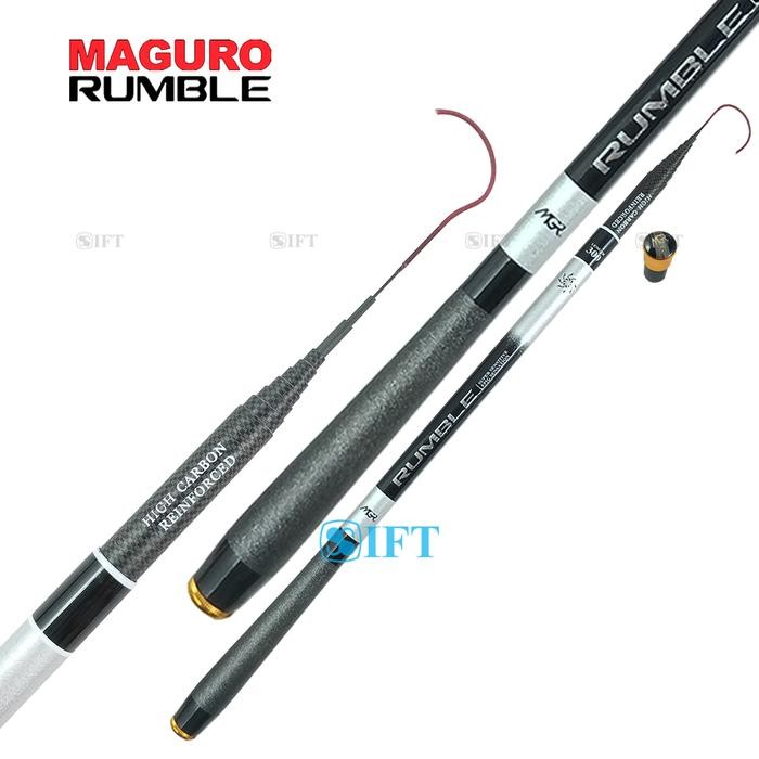 Joran Tegek Maguro Rumble Ruas Pendek Carbon Teleskopik 240-450