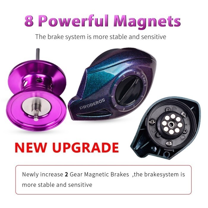 Reel Bc Proberos Right Handle Ratio 7.2 Pancing Baitcasting Handle Kanan