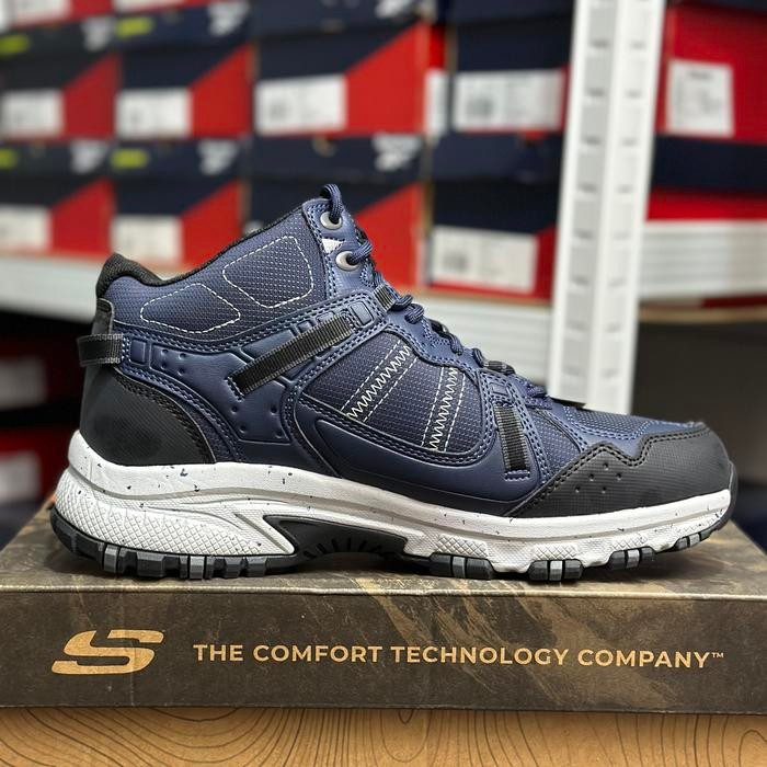 Ready Skechers Hillcrest Cross Shift - Navy Black 237380/Nvbk 100% Original Store Sepatu Gunung