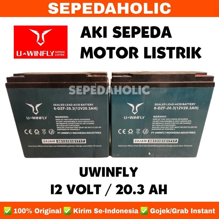 Aki Kering Sepeda Motor Listrik Uwinfly 12 Volt 20.3 Ah (20 Ah)