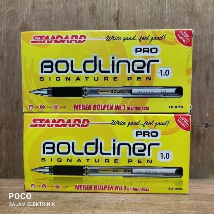 

Product Laris Pen Boldliner Pro Standard 1.0 Hitam Biru 1 Lusin Stationery Tulis