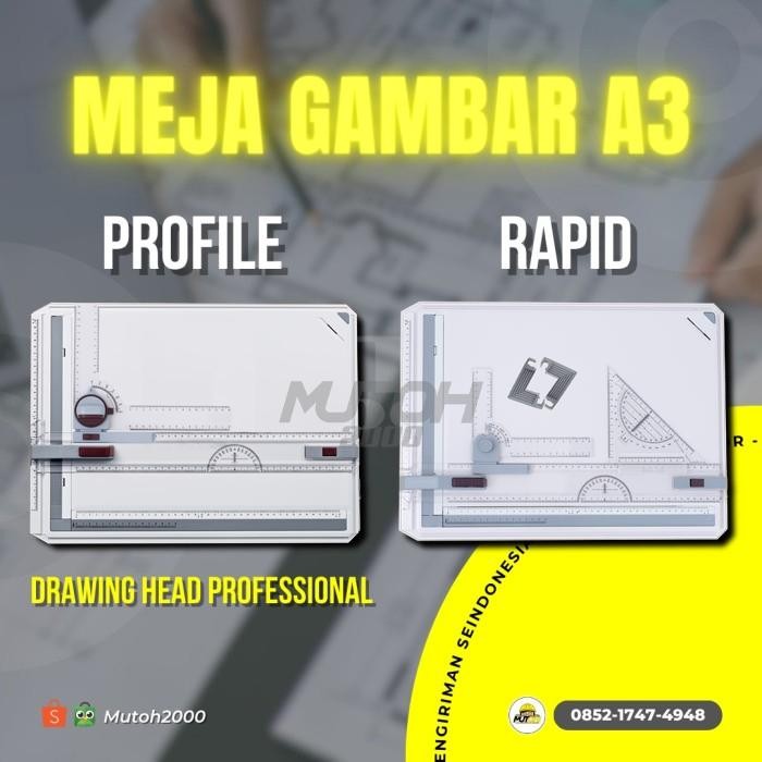

Promo!! Rotring Drawing Board A3 Meja Gambar A3 - Original Jerman