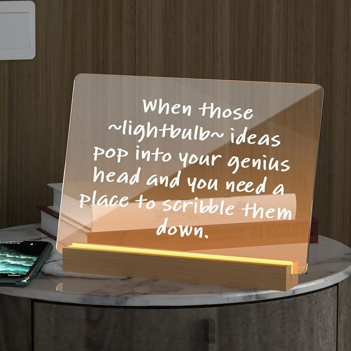 

Promo!! Papan Catatan Akrilik Bercahaya Luminous Acrylic Note Board Keluarga