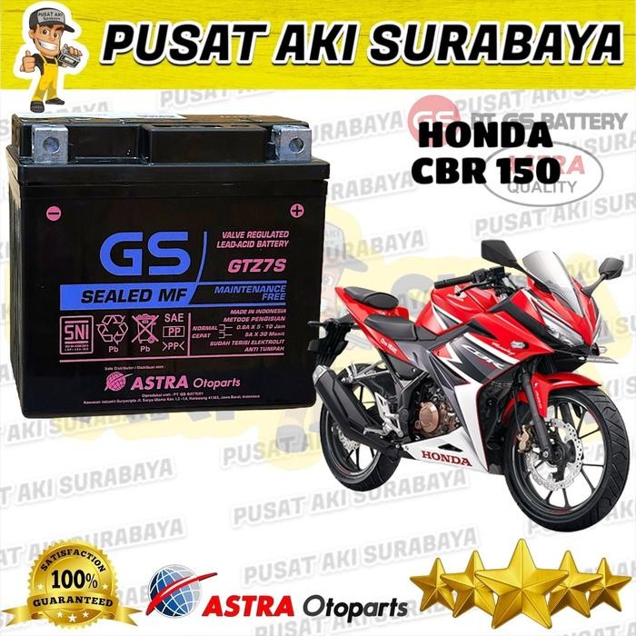 GS ASTRA GTZ7S AKI KERING MOTOR HONDA CBR 150 SCOOPY NMAX 155 ACCU
