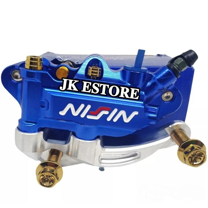 Kaliper Monoblok Nissin 4 Piston + Baut Kaliper 4Pcs + Breket MIO