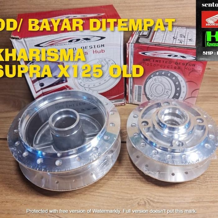 TROMOL KARISMA/SUPRA X125 OLD CHROME SET DEPAN BELAKANG ZOX