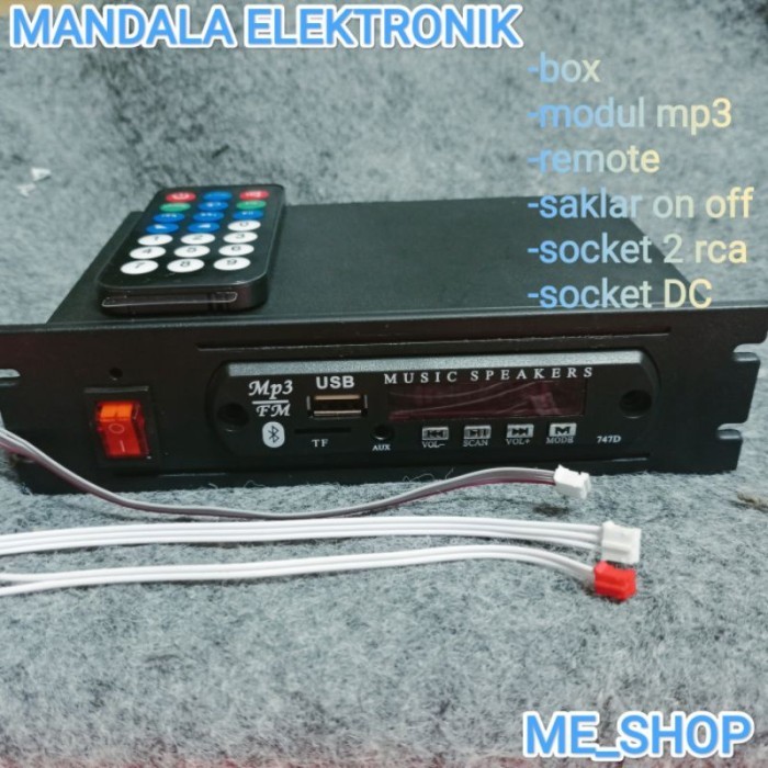 [Expert] BOX MODUL MP3 PLAYER BLUETOOTH HITAM PLASTIK