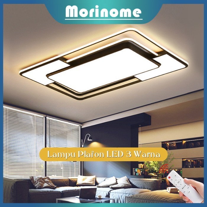 Lampu Plafon LED kotak Minimalis Ruang Tamu Peredupan tanpa lang