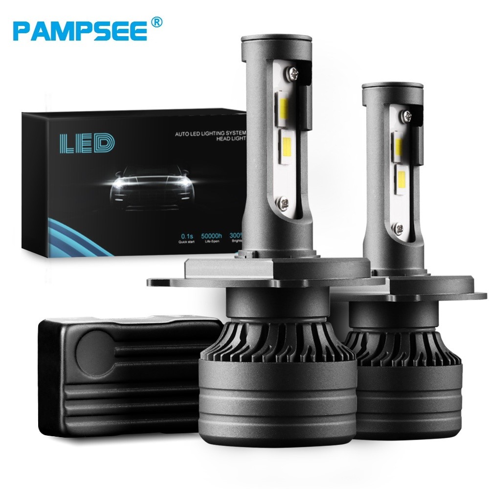 PAMPSEE Mini H4 H7 LED Car Headlight Bulbs Canbus LED H1 H11 HB3 9005
