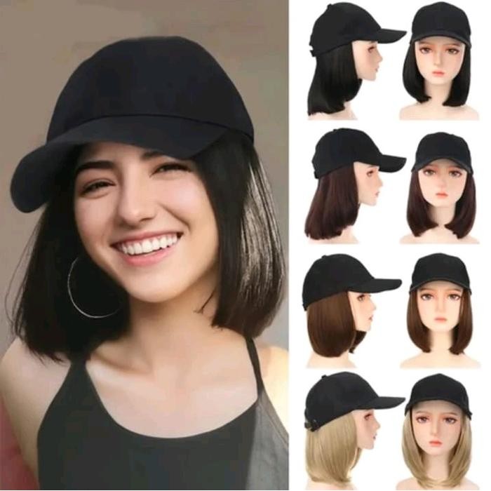 PREMIUM Wig Topi Wig Topi Rambut Pendek Topi Baseball Wig Topi Wig Topi Murah Various Hair