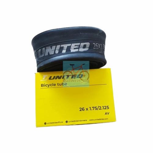 ban dalam sepeda ukuran 26 x 1.75 / 1.95 / 2.10 / 2.125 united [mutu terbaik]