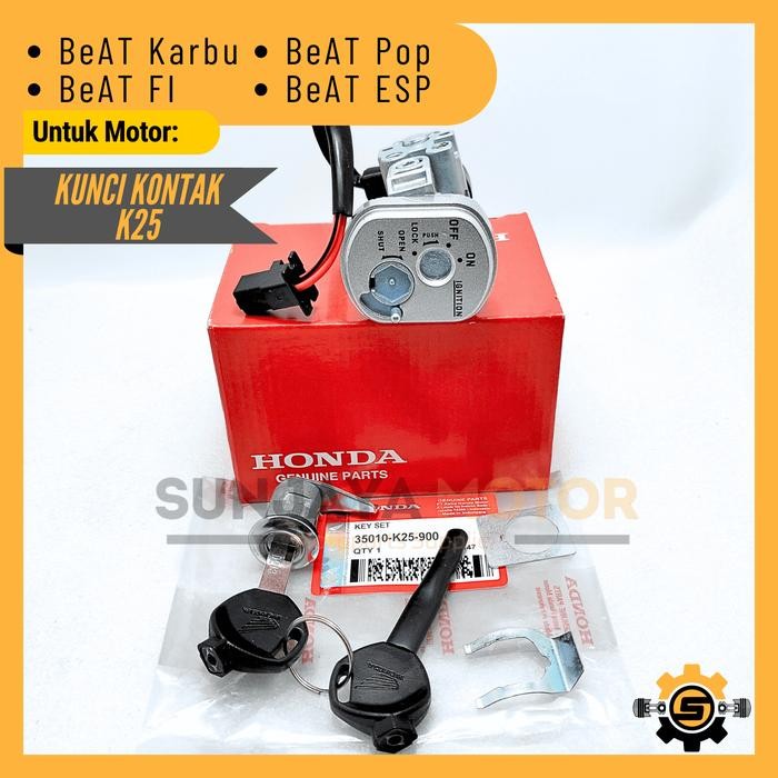 kunci kontak set k25 keyset original honda beat karbu beat fi beat pop beat esp kunci motor 1 set