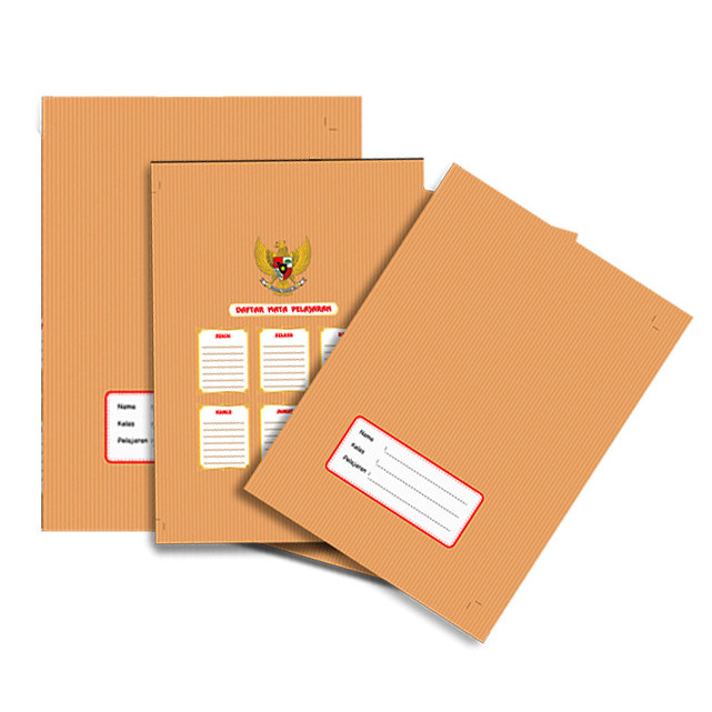 

Sampul Kertas / Cover Buku Tulis Motif Coklat s Boxy / Kwarto