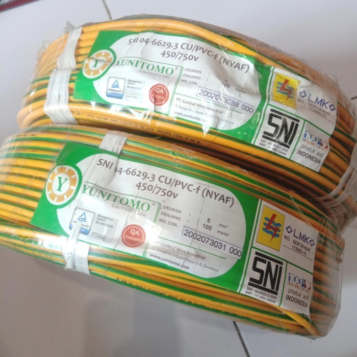 (Expert) kabel nyaf 6mm serabut kabel grounding 6mm meteran