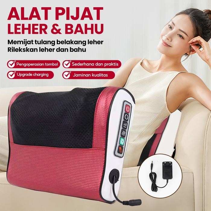 [Speeds Living] Konko Bantal Pijat 8 Bola Massage Pillow Bantal Pijat Leher Punggung Pijat Bahu Dan