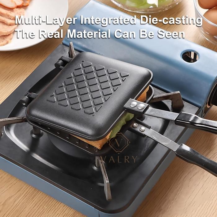 

Valry Sandwich Maker Panini Cetakan Kue Roti Anti Lengket Wajan Terbaik Pembuat Waffle Maker Sarapan