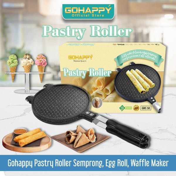 

Cetakan Kue Semprong Cream Anti Lengket Gohappy 'Egg Roll, Jepit , Opak Gambir Aluminium Egg Marble