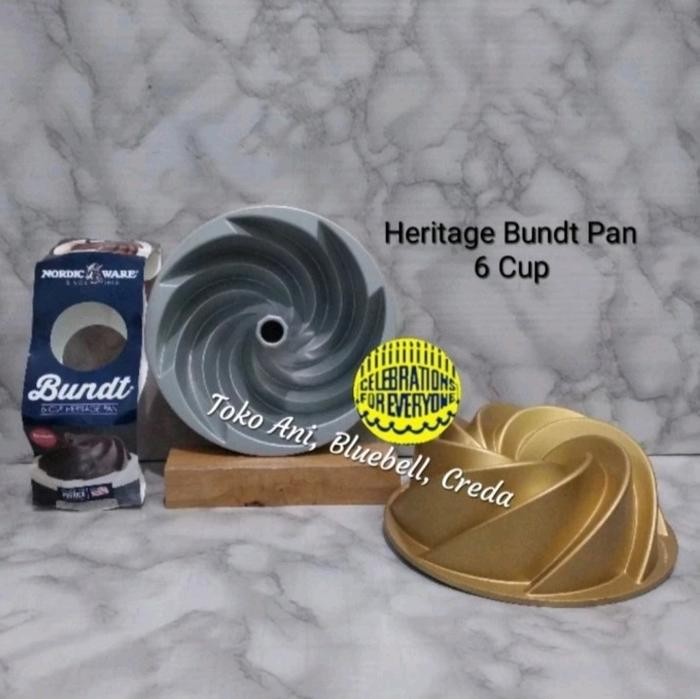 

Nordic Ware Heritage Bundt Pan 6 Cup / 1.4 Ltr. 21Cm H 7.8Cm ( 90077 ) Gratis Ongkir