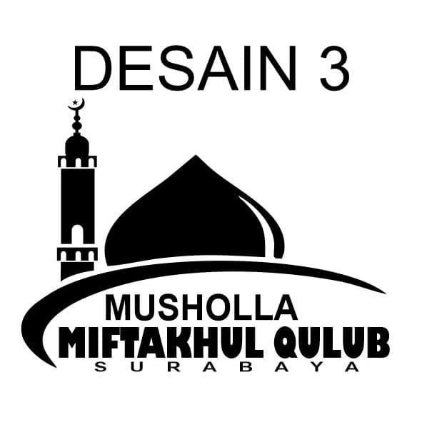 Stiker Custom Stiker Nama Masjid Mushollah Dinding Kaca