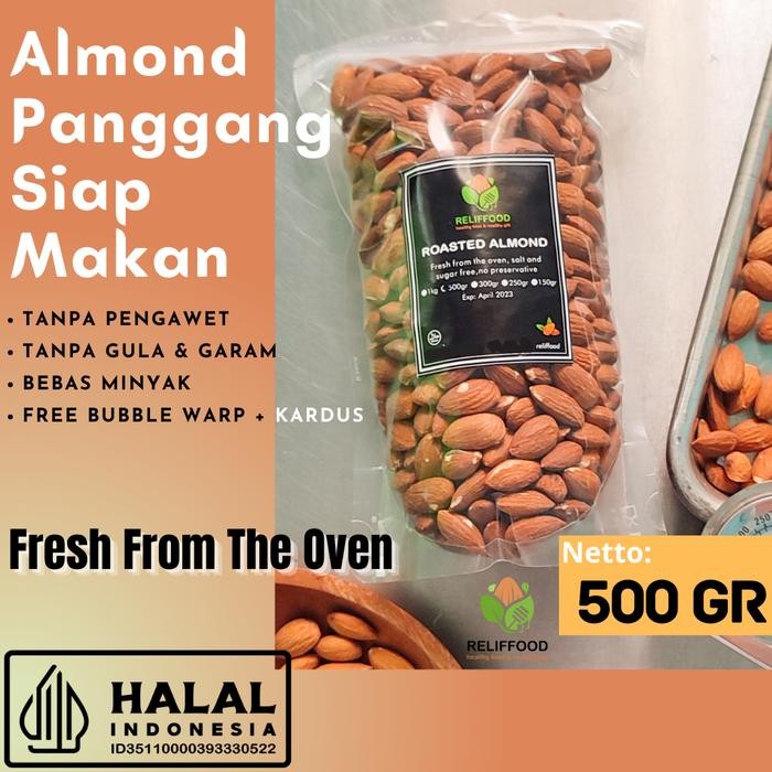 

ROASTED ALMOND 500 GRAM PREMIUM - KACANG ALMOND PANGGANG KUPAS 500 GRAM Snack Food