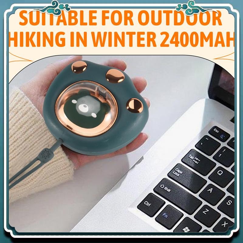 Premium Portable Hand Warmer 2400Mah Usb Charge Power Bank Rechargeable Mini Hand Warmer For Winter