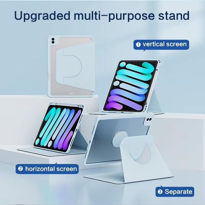 MMARYSHOP CASING IPAD MAGNETIC 720ROTATION CASE FOR IPAD AIR5 AIR4 SMART STRONG MAGNETIC STAND IPAD
