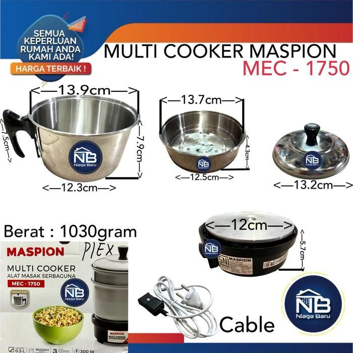 MULTI COOKER MASPION MEC1750 PANCI LISTRIK
