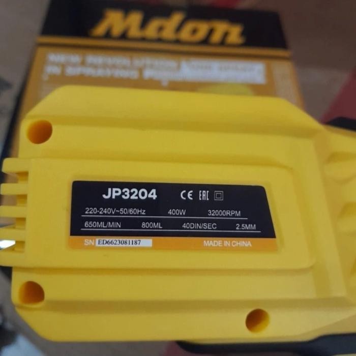 SPRAYGUN SPRAY GUN ELEKTRIK SEMPROTAN CAT LISTRIK 400W 800ML MDON JP3204 JP 3204 TANPA KOMPRESOR