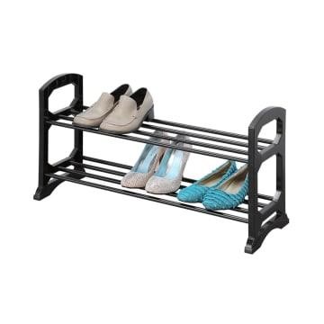 Krisbow Rak Sepatu Stackable 2 Tingkat - Hitam