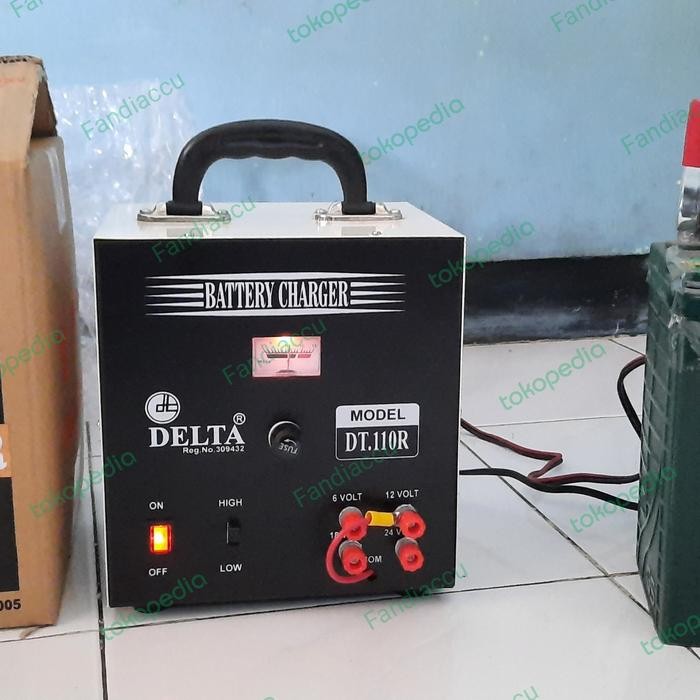 CHARGER AKI MERK DELTA DT110R / BC10AH CHARGER AKI MOTOR MOBIL TERMURAH