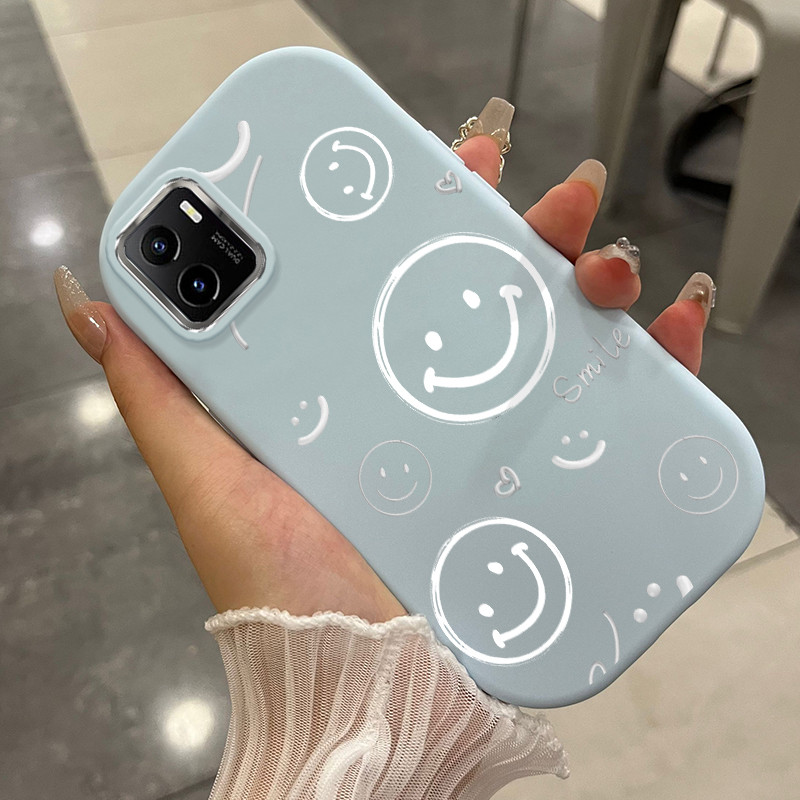 Casing Hp Untuk VIVO Y15s Y15a Y15c Y01 Case Casing Softcase sarung HP Kesing tas Emoji sederhana pe