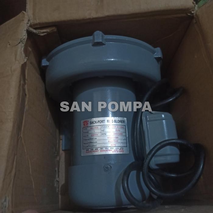 Ring Blower Back Port RB-180s TAIWAN - 1/4 0.18 1Phase 220/240V