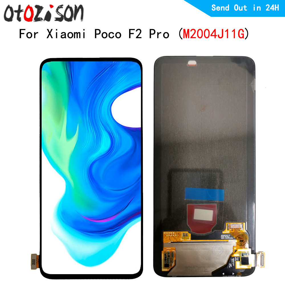 6.67" AMOLED Screen For Xiaomi Poco F2 Pro M2004J11G LCD Display+Touch Panel Screen Digitizer With F