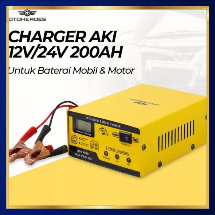 Charger Aki Mobil Motor 250W 12V/24V 200AH - BLM-CDQ-168