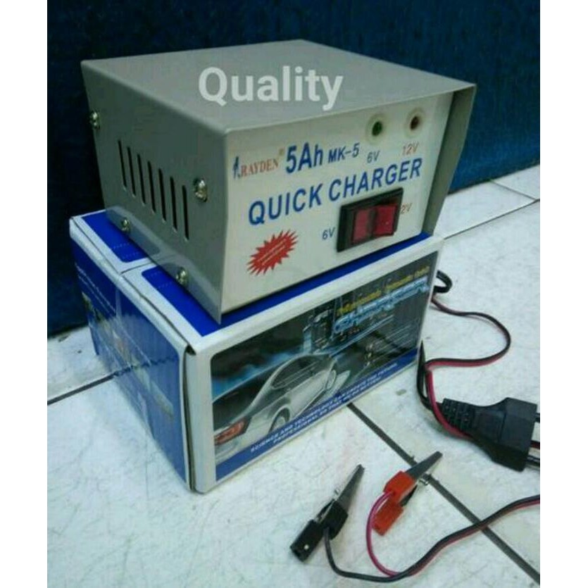 CHARGER AKI RAYDEN 5 AMPERE BARU