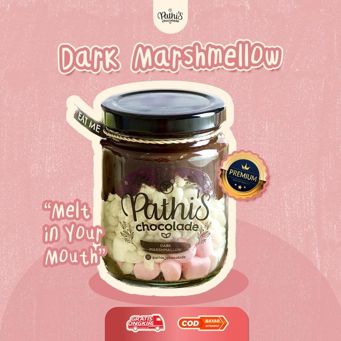

New Dark Marshmallow - Pathi's Chocolade Chocolate In Jar Cemilan Coklat Food Snack Cokelat