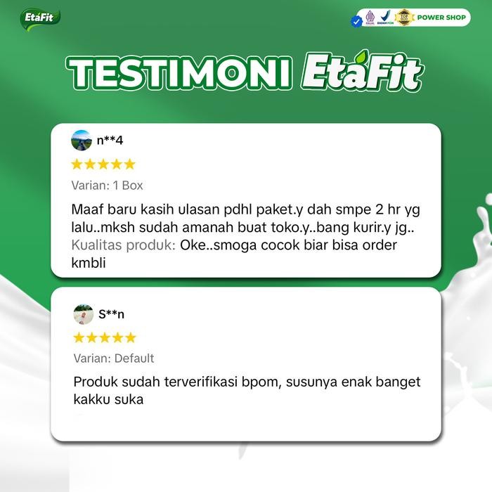 

Etafit - 2 Box - Solusi Batuk Anak - Susu Kambing Etawa Bubuk Asli 100% Murni Original - Bahan
