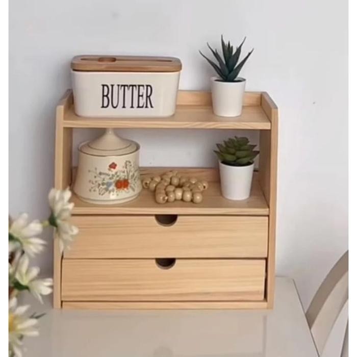Rak bumbu susun laci / rak tempat gula teh kopi / rak tempat makeup ko