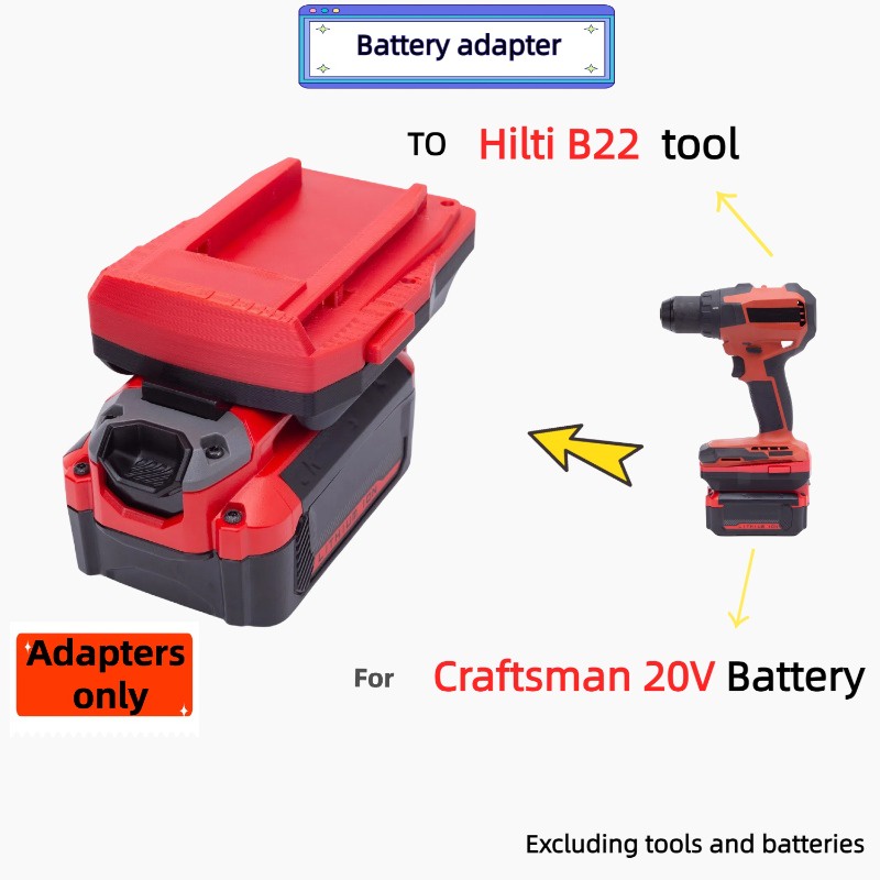 DOSD Battery Converter Adapter for Craftsman 20V Battery TO for Hilti B22 Battery Cordless Drill Too