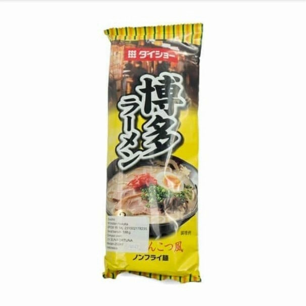 

DAISHO HAKATA RAMEN RICH TONKATSU NOODLE 188GR - MIE IMPOR JEPANG KODE 301