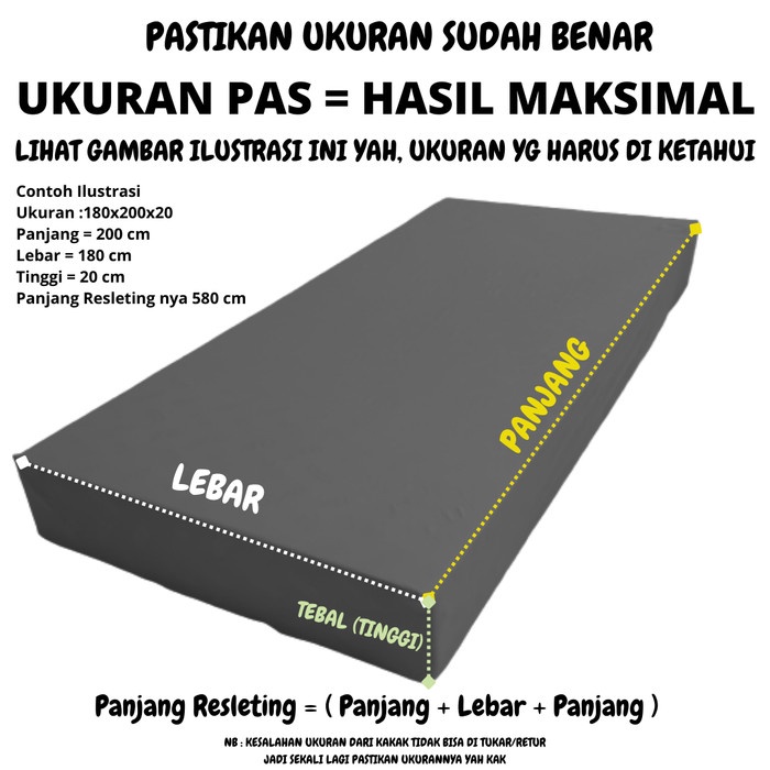 Sarung Kasur Resleting Uk.120X200X30 Sprei Resleting Keliling Full