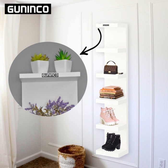 siap kirim] Rak Kayu 6 Susun Guninco Rak Storage Rak Dinding