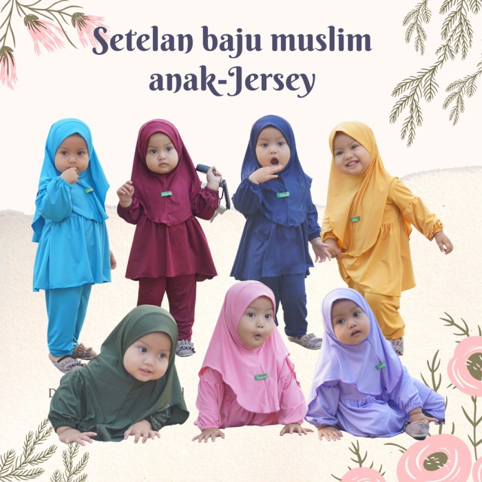 Baju Muslim Anak Perempuan Baju Gamis Anak Perempuan Umur 1 - 6 Tahun