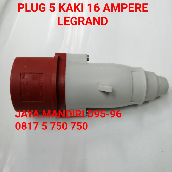 BEST SELLER STEKER LEGRAND 5 KAKI PLUG P17 16A 3P+N IP44 57429 MERAH
