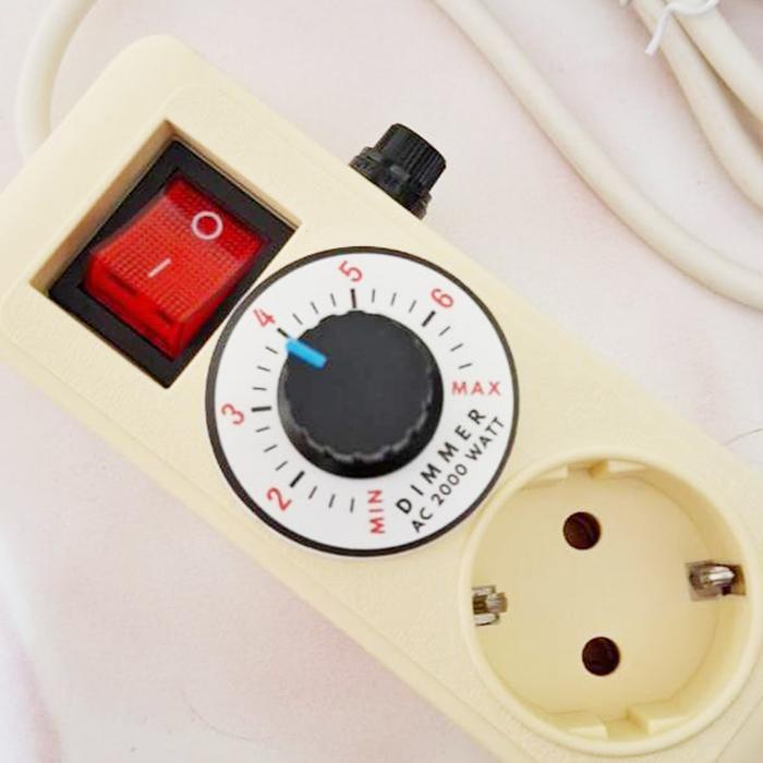 READY STOCK CAHAYA DIMMER SAMBUNGAN KABEL COLOKAN LISTRIK PENGATUR KECEPATAN DINAMO AC 2000 WATT +