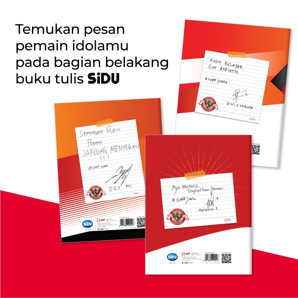 

[Whispers] [BMS Bekasi] SiDU Buku Tulis Timnas 58 Lembar - 10 buku