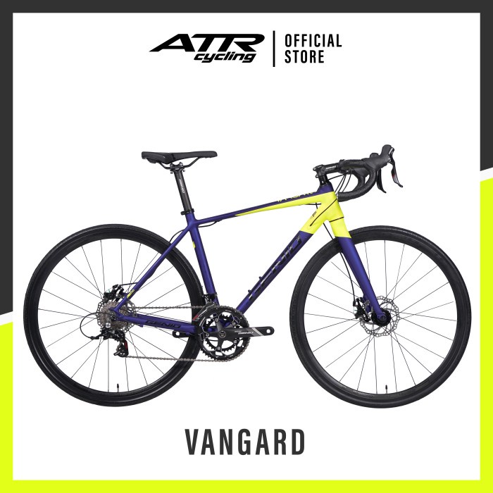 Sepeda Balap Roadbike Genio Vangard Trek 700C-22Sp Sensah Blk Yl (M)