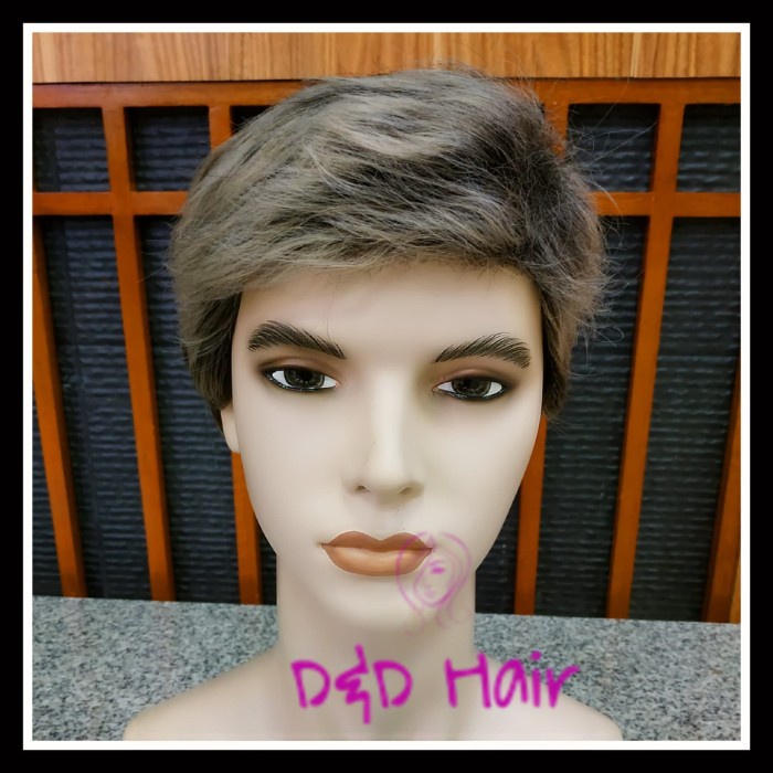 TERMURAH - Wig Rambut - Wig Pria - D&D1416 - Grey - Wig Pendek