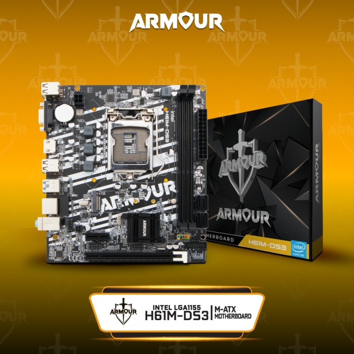 TERMURAH - MOTHERBOARD - MOTHERBOARD ARMOUR H61M-DS3